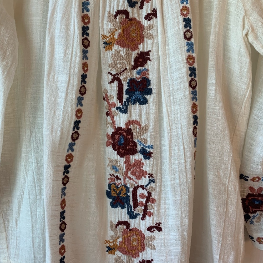 Love Sam Anthropologie embroidered top
